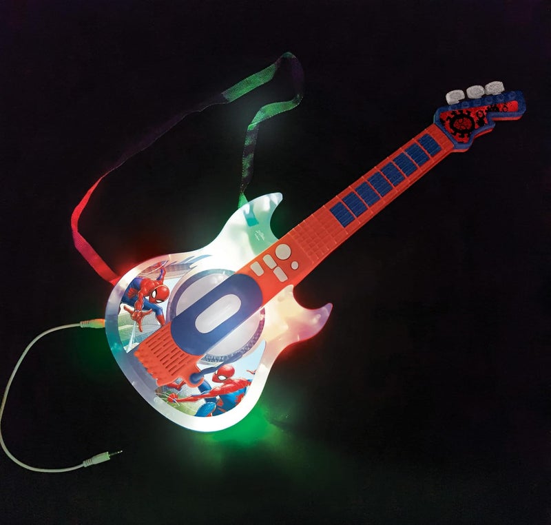Lexibook , Spider-Man, Light-Up Electronic Guitar with Microphone, Glasses with Microphone, melodies, 2 Game Modes, MP3 Input, Blue/red, K260SP - Image 2